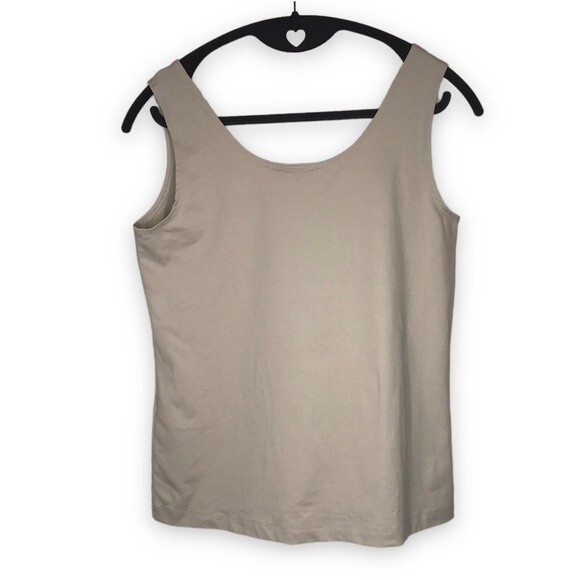 Chicos Tank Top Sleeveless Cami Beige Stretch Layer Womens Size Small Smoothing - Picture 2 of 11